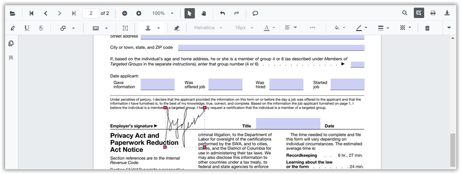 Adding Signature in Blazor PDFViewer