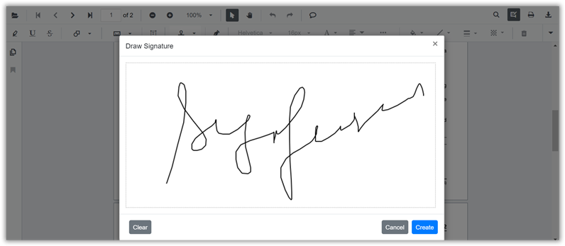 Displaying Signature Panel in Blazor SfPdfViewer