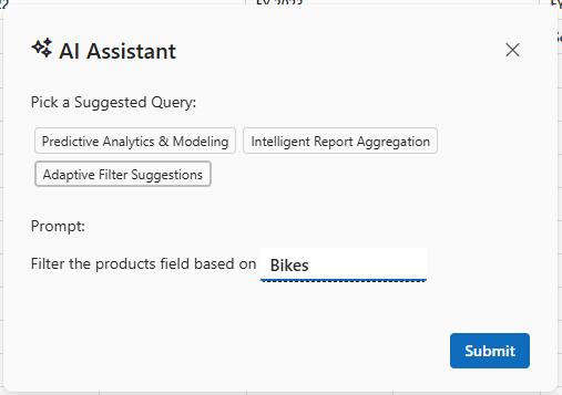 Adaptive Filter Suggestions