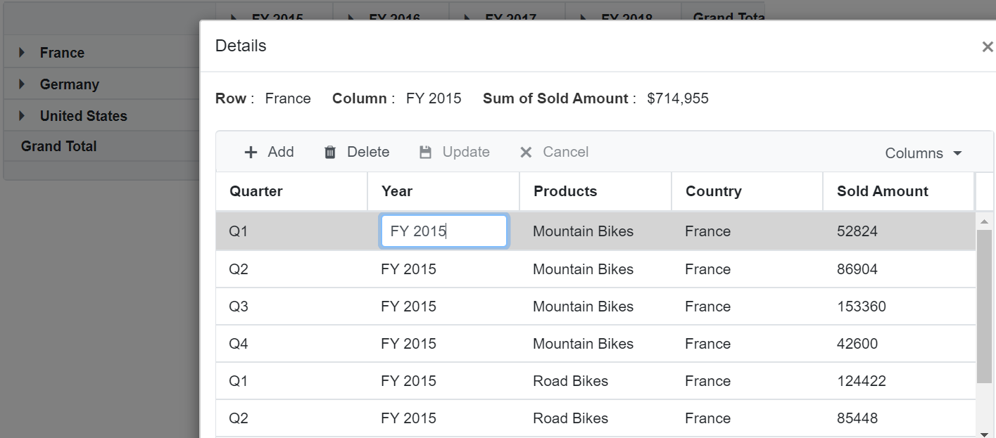Batch Editing in Blazor PivotTable