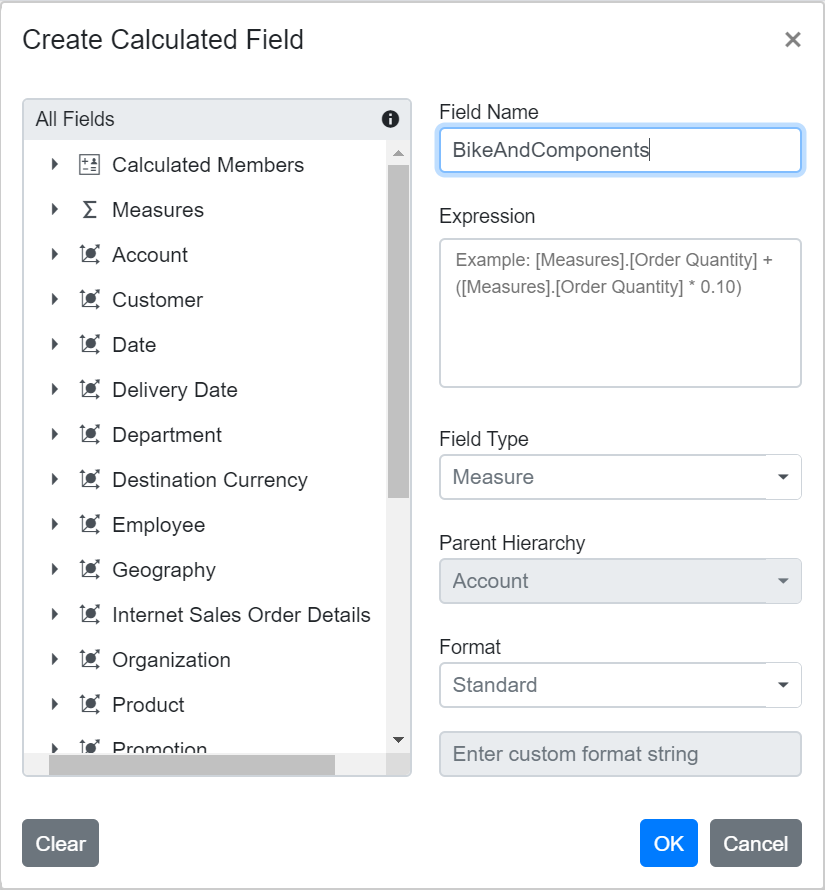 Displaying Create Calculated Field in Blazor PivotTable
