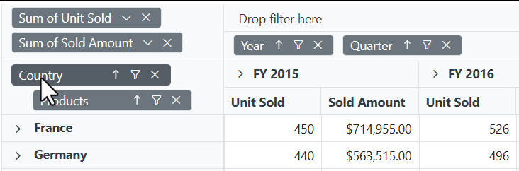 Disabling All Fields while Dragging in Blazor PivotTable