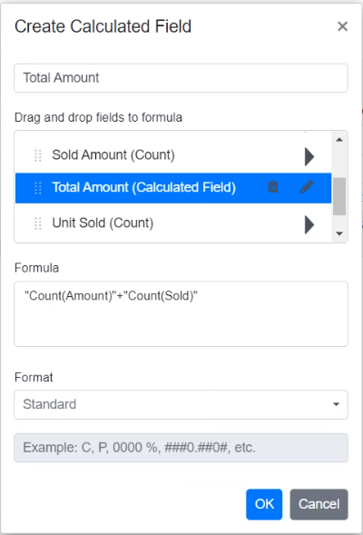 Editing in Blazor PivotTable Calculated Field Formula
