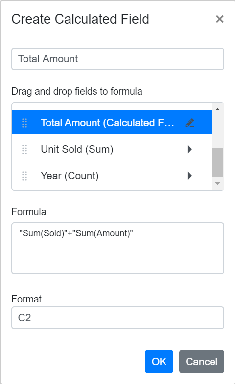 Editing Calculated Field Formula in Blazor PivotTable