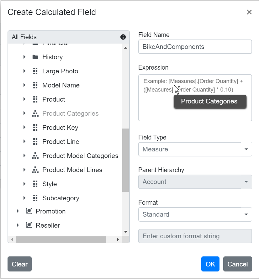 Dragging Fields from TreeView to Blazor PivotTable Expression