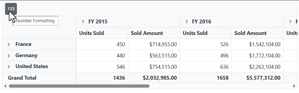 Blazor PivotTable with Toolbar