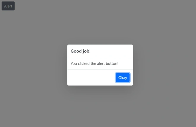 Alert dialog with customized action button