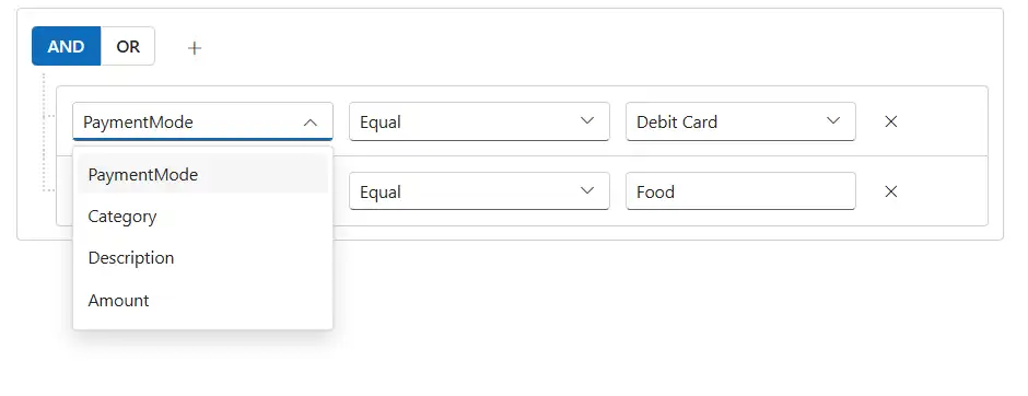 Blazor Query Builder with a value template