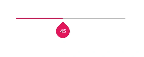 Blazor Range Slider displaying a tooltip
