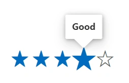 Blazor Rating component with tooltip template