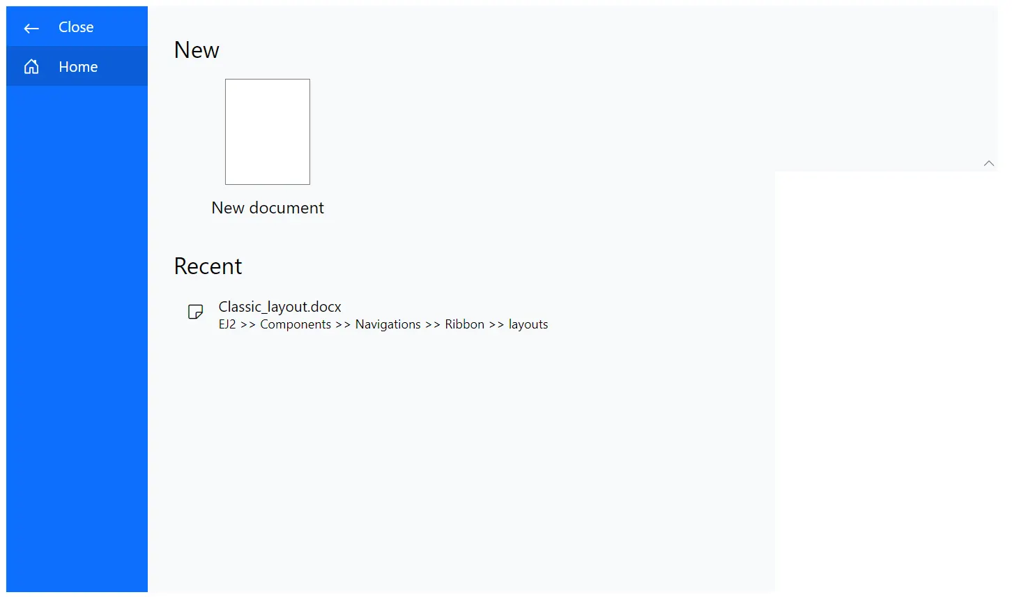 Ribbon Backstage Backbutton