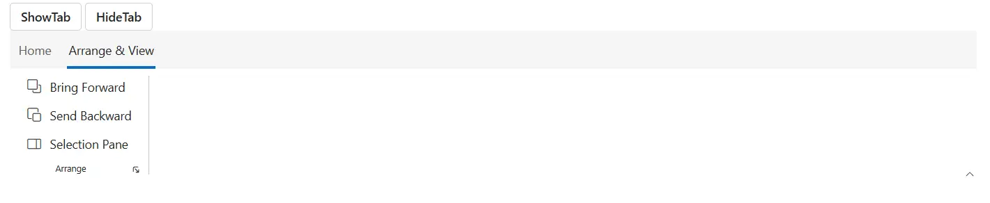 Ribbon Show Hide Tabs