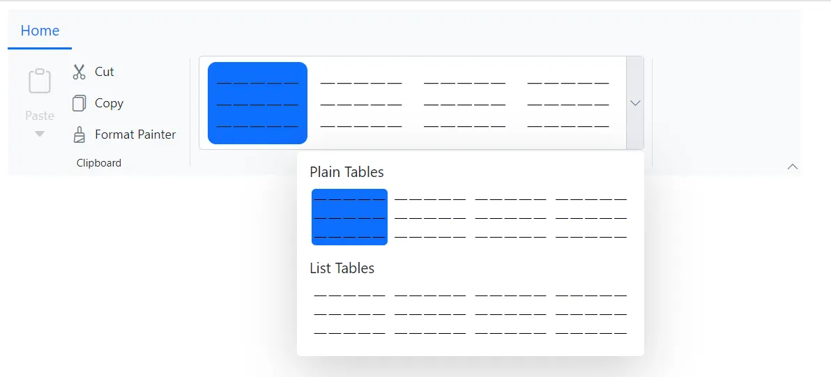 Ribbon Gallery Template Customization