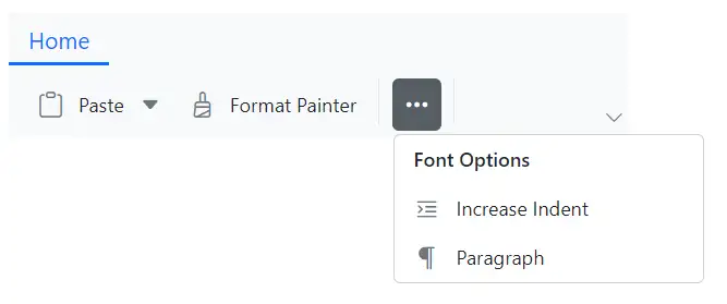 Display Options Simplified and Overflow