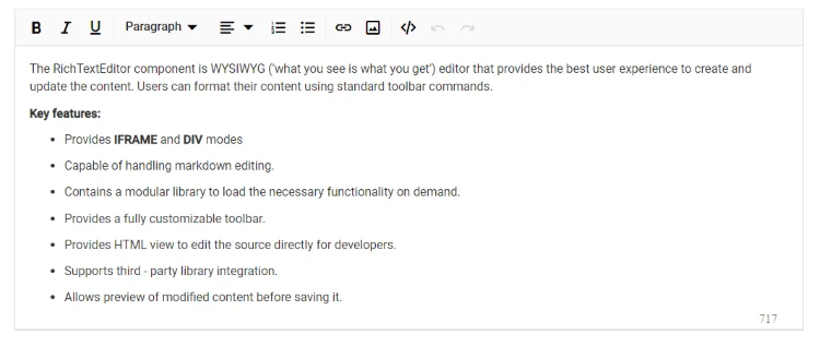 Blazor Rich Text Editor with accessibility