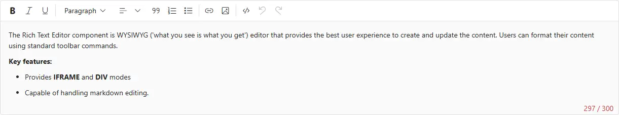 Displaying Character Count in Blazor RichTextEditor