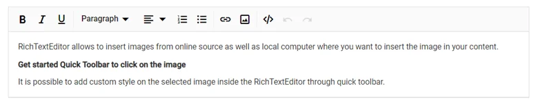 Blazor RichTextEditor Component