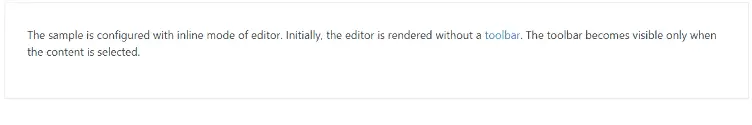 Blazor Rich Text Editor enabling selection