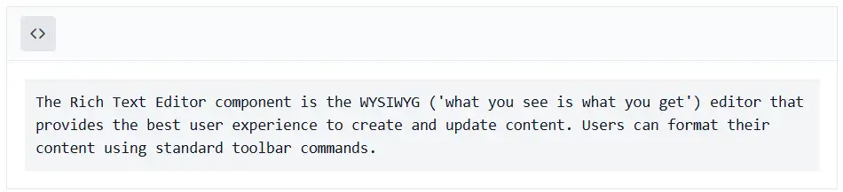 Blazor RichTextEditor format code block