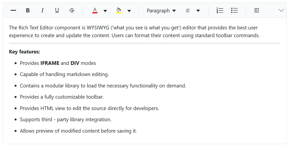 Blazor RichTextEditor with Custom Format
