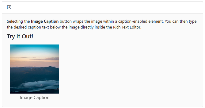 Blazor RichTextEditor image caption