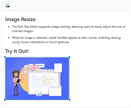 Image Resizing in Blazor RichTextEditor