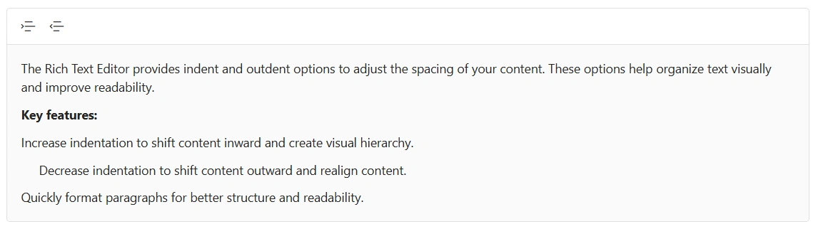 Blazor RichTextEditor indentations