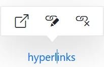 Blazor Rich Text Editor link quick toolbar
