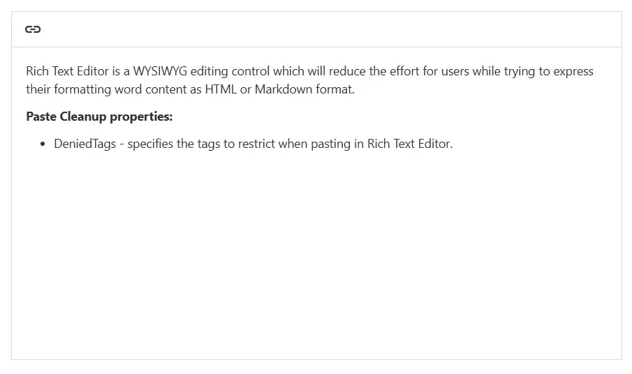 Blazor Rich Text Editor with denied tags