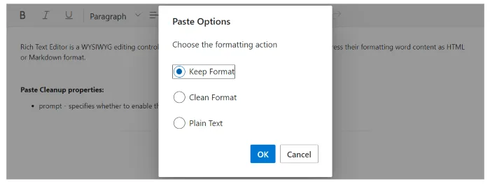Blazor Rich Text Editor with prompt