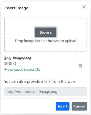 Blazor RichTextEditor removing image