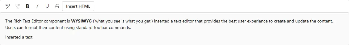 Blazor RichTextEditor remove undo/redo tools
