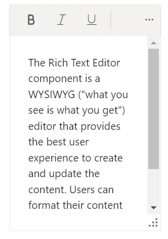 Blazor RichTextEditor restrict resize