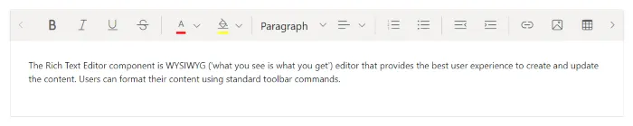 Blazor RichTextEditor multirow toolbar