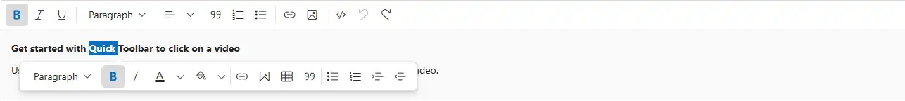 Blazor RichTextEditor removed default toolbar items