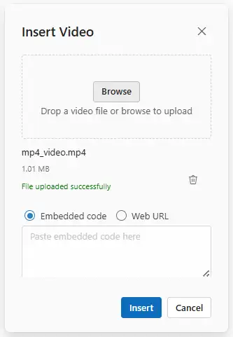 Blazor RichTextEditor video delete