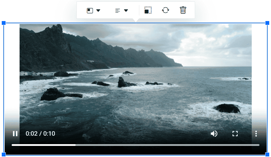 Blazor RichTextEditor video quick toolbar