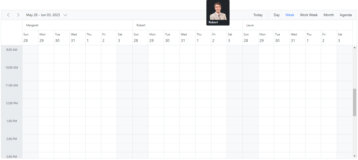 Blazor Scheduler tooltip for resource headers