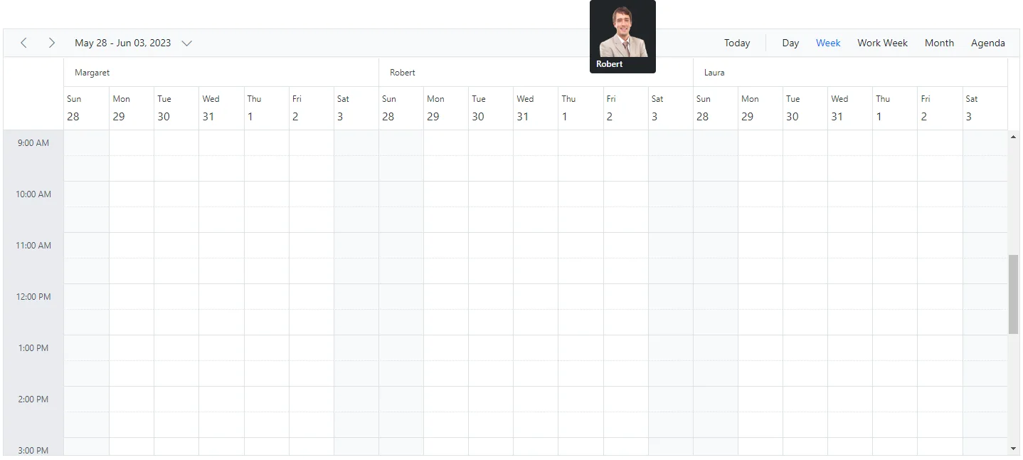 Blazor Scheduler tooltip for resource headers