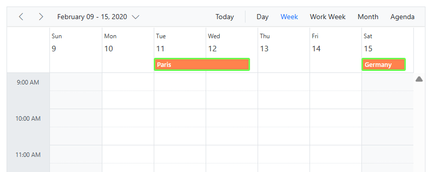 All day appointments in vertical view