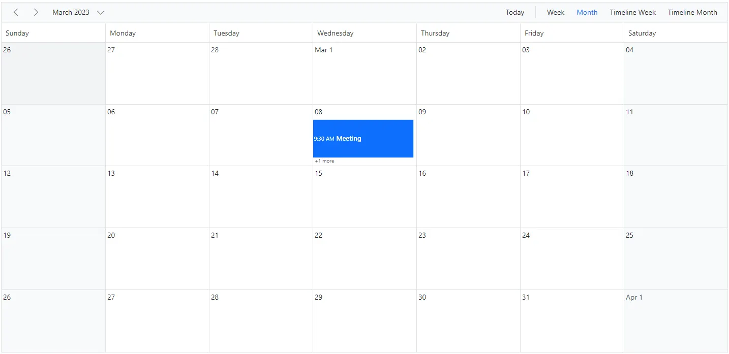Differentiate Past Time Events in Blazor Scheduler