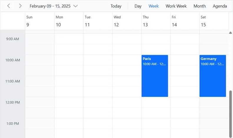 Blazor Scheduler with Appointments