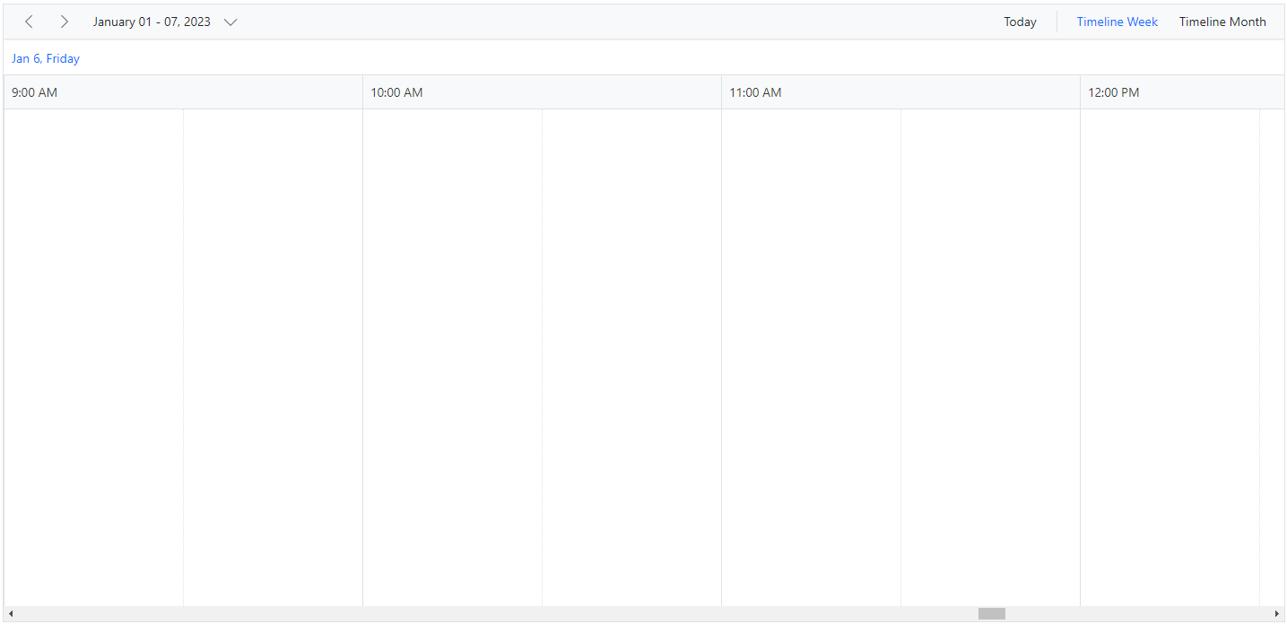 Cell Dimensions in Timeline Views in Blazor Scheduler