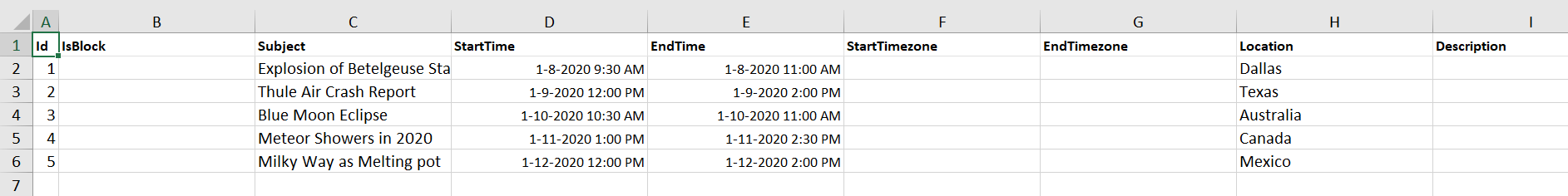 Excel Exporting in Blazor Scheduler