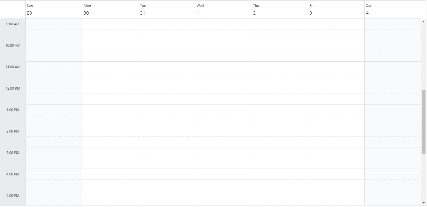 Hide Header Bar in Blazor Scheduler