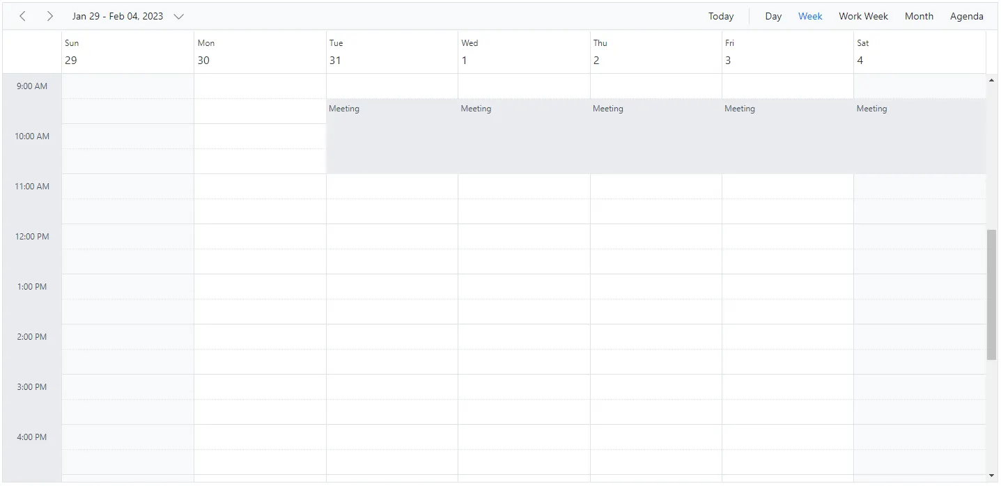 Block Several Date and Time in Blazor Scheduler