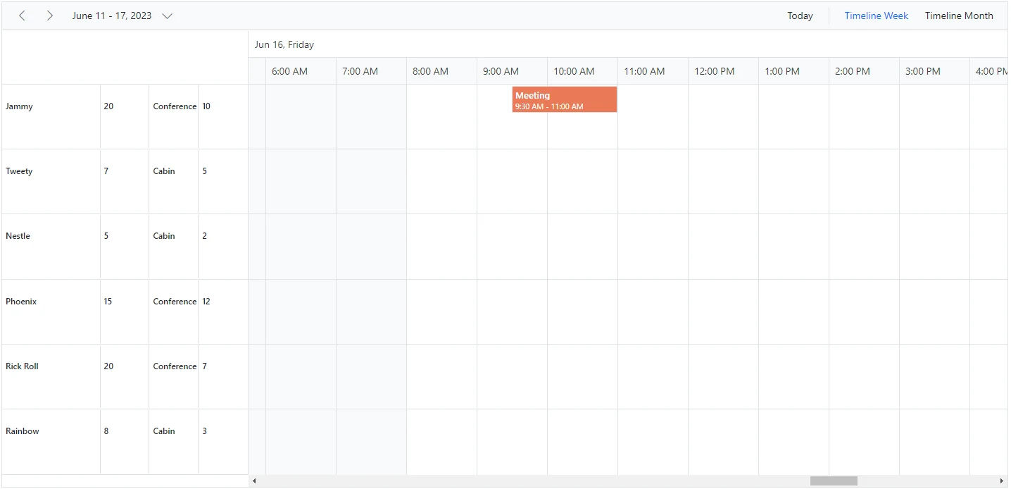 Blazor Scheduler with Multiple columns
