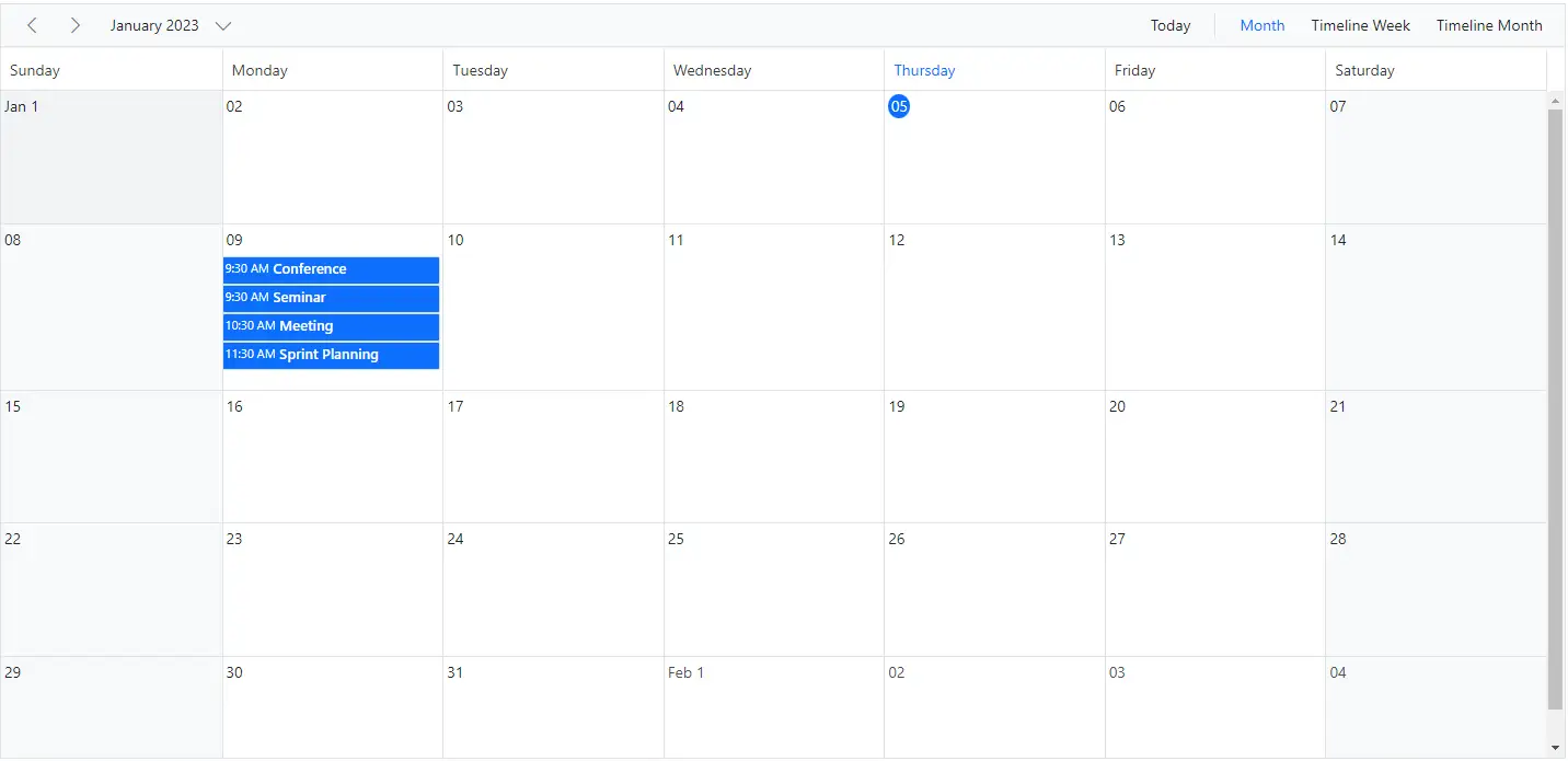 Row Auto Height in Blazor Scheduler