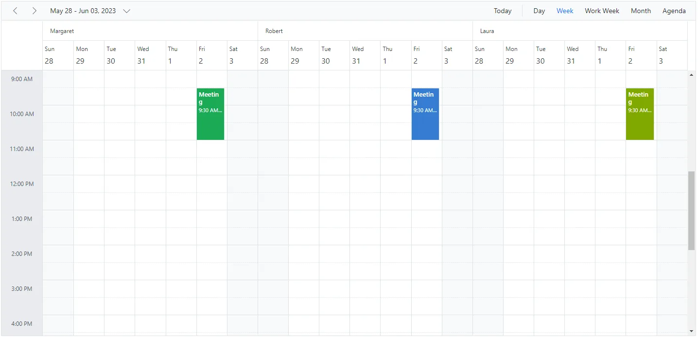 Grouping Resources as shared events in Blazor Scheduler