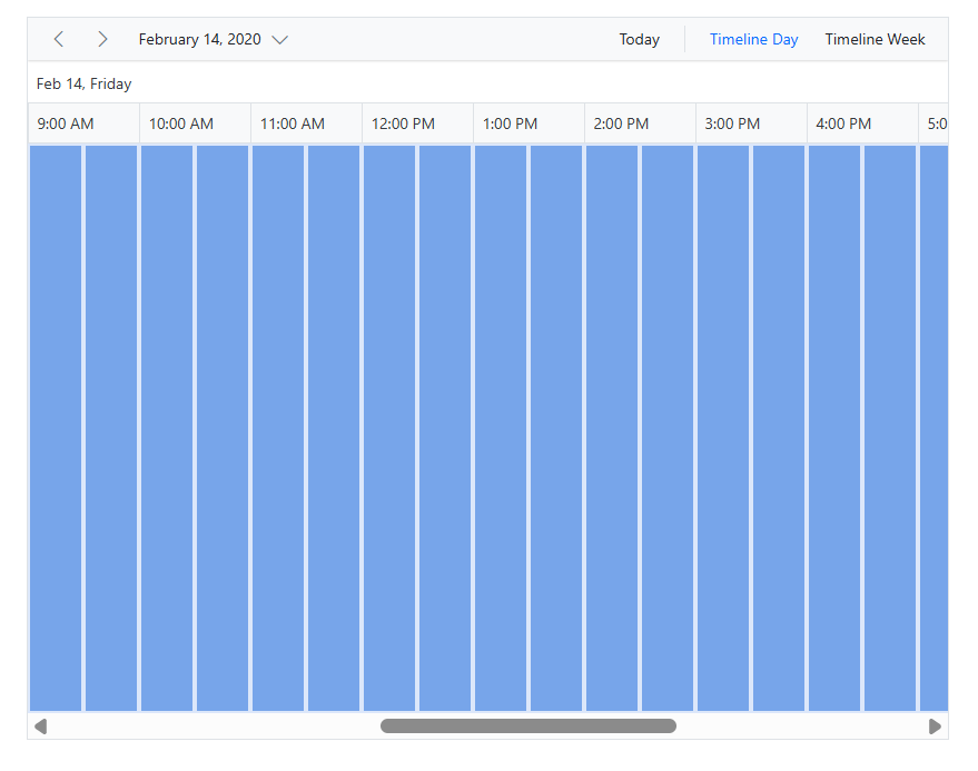 Work cells in timeline views
